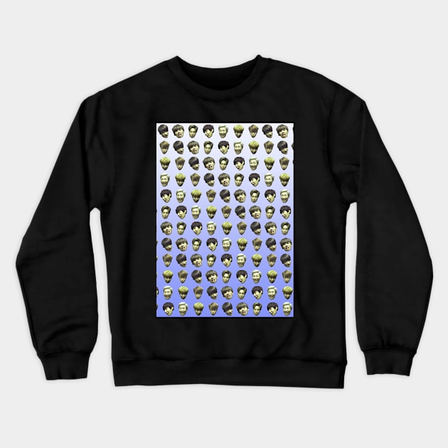 BTS (Bangtan Sonyeondan) FUNNY DERP FACE GRADIENT PURPLE Crewneck Sweatshirt by NiamhYoungArt